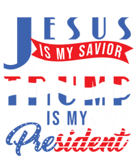 Jesus Is My Savior Trump Is My President Christian Support Cool Gift Striped Beanie with Solid Band