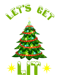 Lets Get Lit Funny Christmas Tree Lights Sweatshirt Cinch Pack Bag