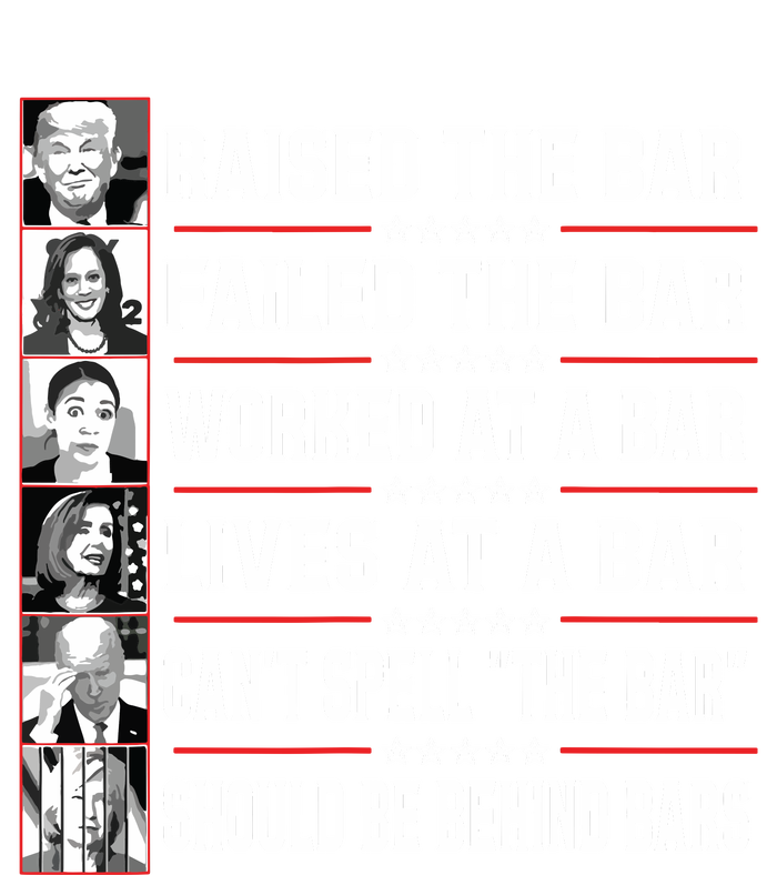 Trump Voter Raised The Bar Failed The Bar Worked At A Bar Ladies PosiCharge Competitor Racerback Tank