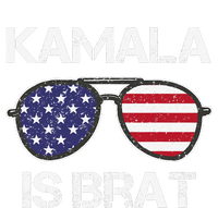 Kamala Is Brat Sunglasses Us Flag Vintage Funny Sarcastic T-Shirt