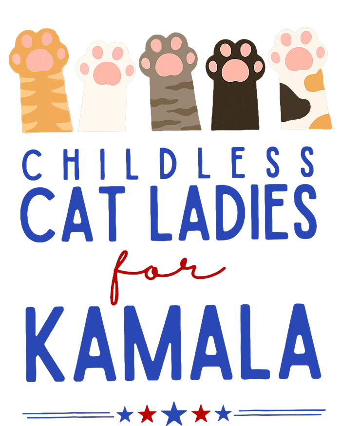 Funny Childless Cat Ladies For Kamala Harris 2024 President T-Shirt