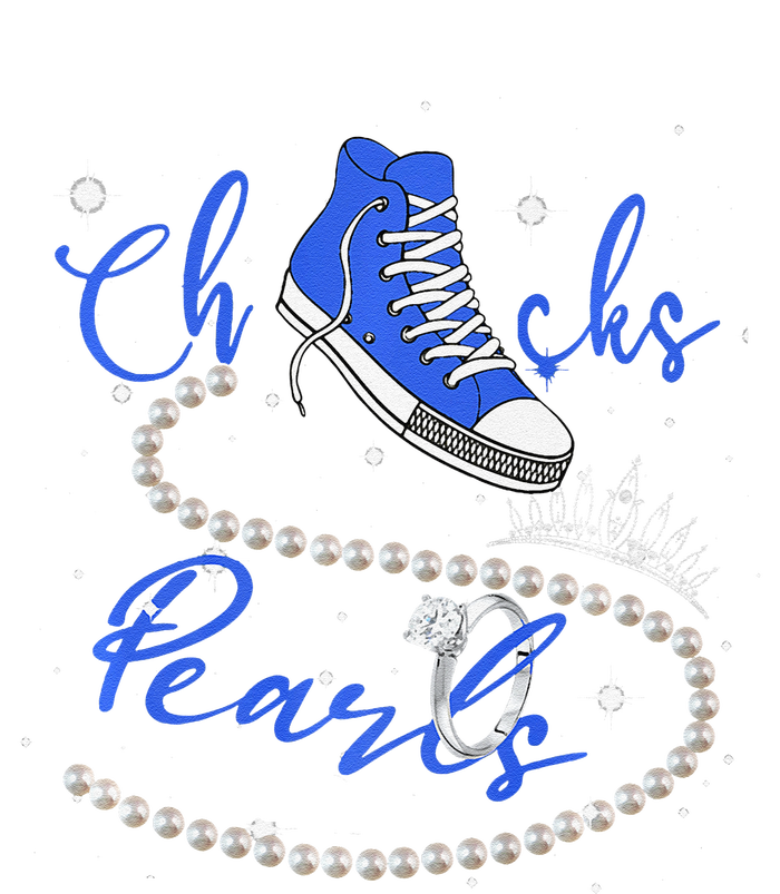 Royal Blue Chucks And Pearls Premium 16 in Basic Backpack