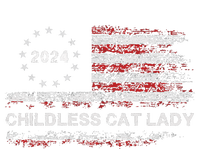 The Childless Cat Lady 2024 For President Us Flag Vintage Sustainable Bucket Hat