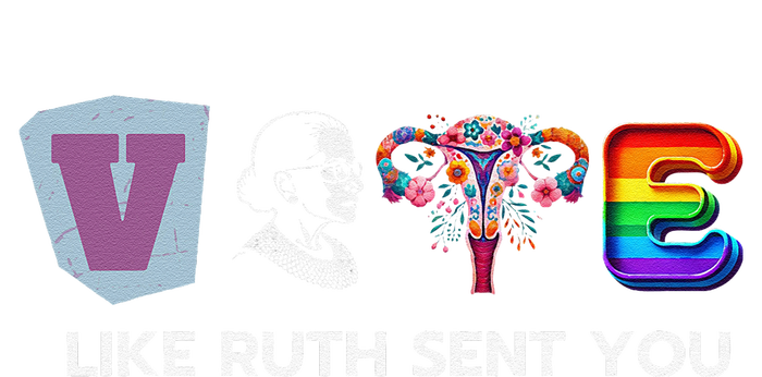 Vote Like Ruth Sent You Uterus Flowers Feminist Lgbt Pride Full Zip Hoodie