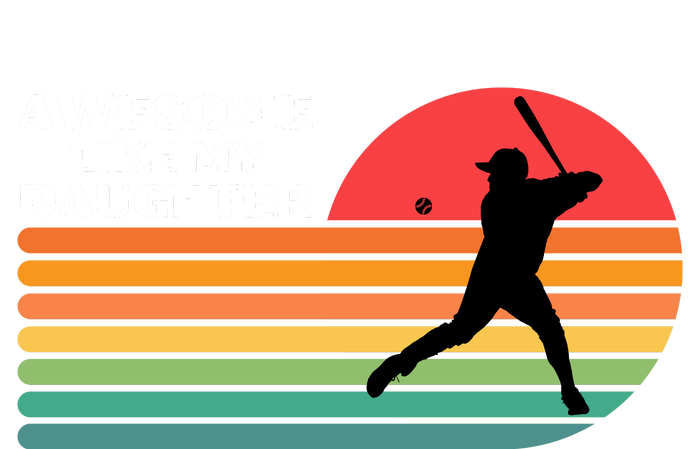 Awesome Like My Daughter Vintage Baseball Dad T-Shirt