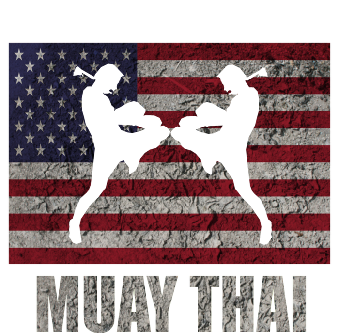 Muay Thai Kickboxing American Flag Mma Vintage Cute Gift T-Shirt