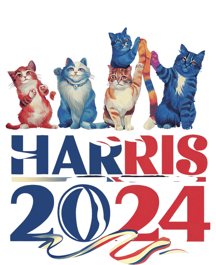 Funny Cat Design Kamala Harris 2024 Childless Cat Lady T-Shirt