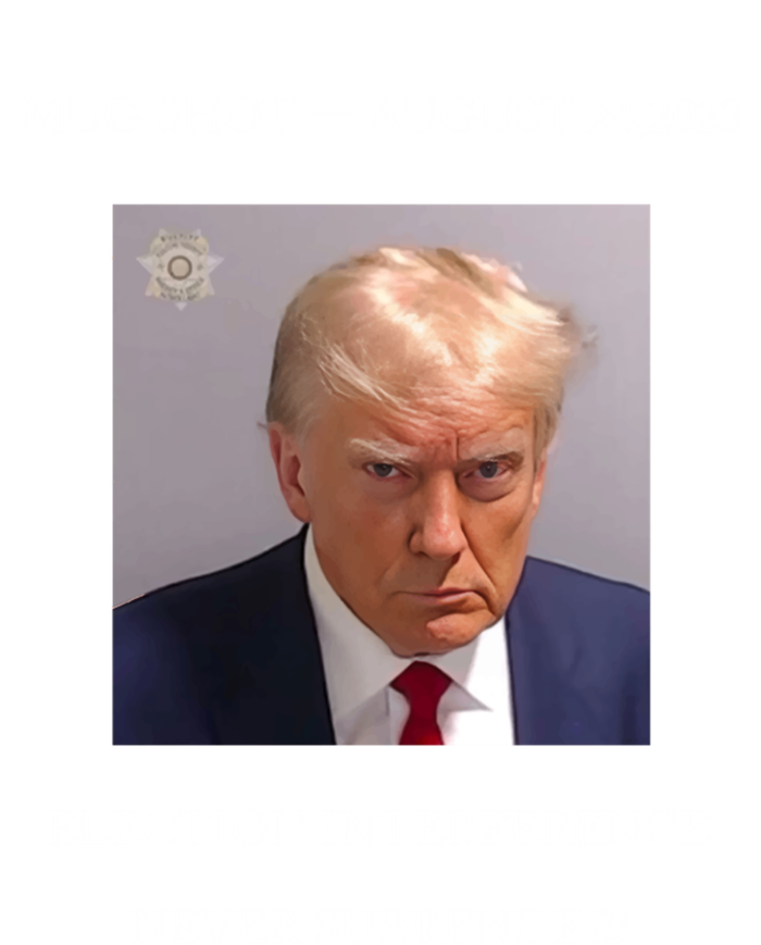 Trump Mug Shot 2024 Election Interference Never Surrender Gift Softstyle Adult Sport Polo