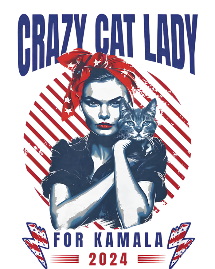 2024 Childless Cat Lady For President Crazy Cat Lady For Kamala 2024 T-Shirt