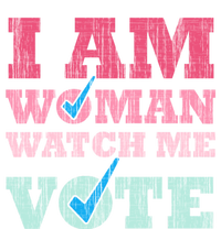 I Am Woman Watch Me Vote 2024 Women's Tri-Blend 3/4-Sleeve Raglan Shirt