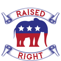 Raised Right Pro Trump Republican Elephant Politics Funny Gift Meaningful Gift Full Zip Hoodie