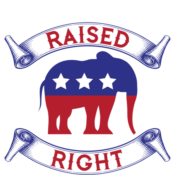 Raised Right Pro Trump Republican Elephant Politics Funny Gift Meaningful Gift Full Zip Hoodie