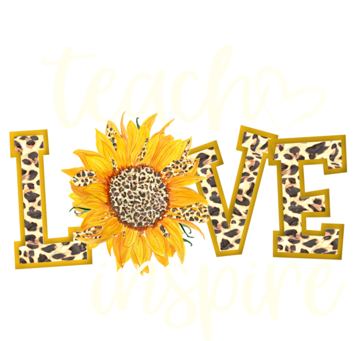 Teach Love Inspire Cute Sunflower Leopard Cheetah Print Gift Grommeted Golf Towel