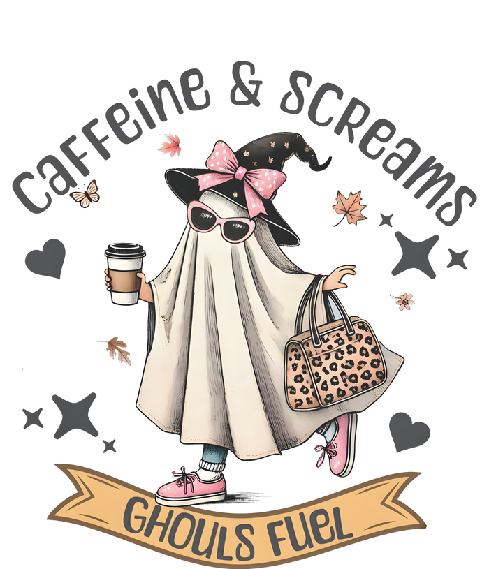 Caffe & Screams Ghouls Fuel Cute Halloween T-Shirt