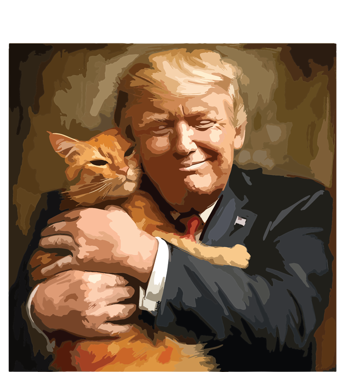 Trump Hugging An Orange Cat 2024 T-Shirt