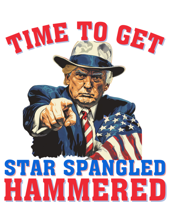 Time To Get Star Spangled Hammered Trump 4th Of July Meaningful Gift Poster