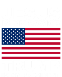 Trump 2020 Cute Gift Jesus Is My Savior Trump Is My President Gift Pom Pom 12in Knit Beanie