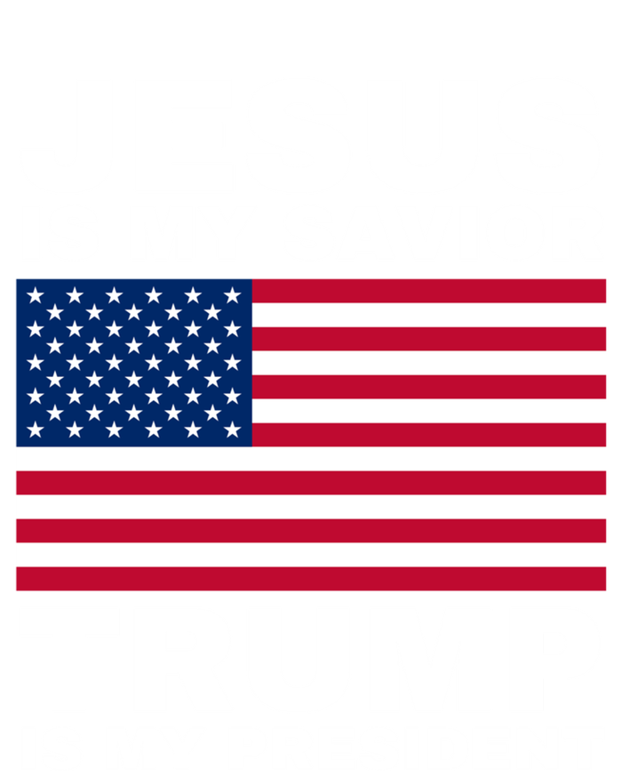 Trump 2020 Cute Gift Jesus Is My Savior Trump Is My President Gift Pom Pom 12in Knit Beanie