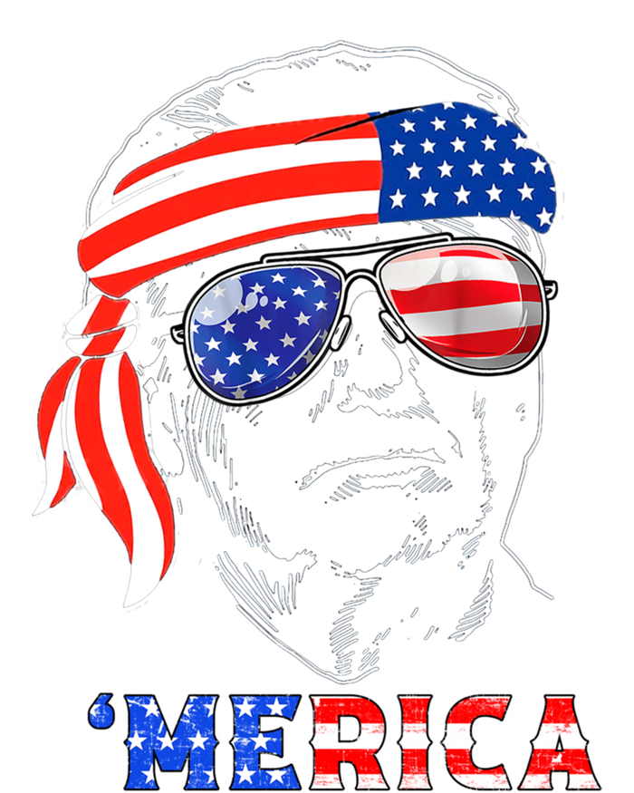 Merica Trump Happy 4th Of July Trump American Flag Gift T-Shirt