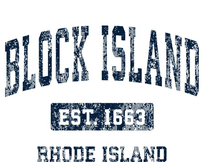 Block Island Rhode Island Ri Vintage Athletic Sports Design Cropped Pullover Crew