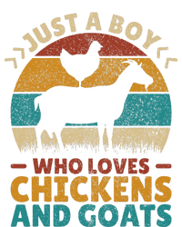 Just A Boy Who Loves Chickens Goats Farm Animal Lover Farmer T-Shirt