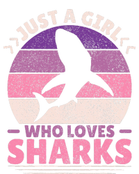 Just A Girl Who Loves Sharks Lover Shark Stuff Funny Shark Women's Racerback Cropped Tank