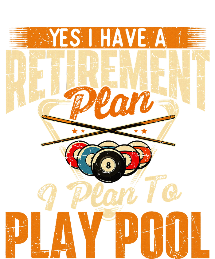 Retirement Plan Play Pool Billiard Player Sports Womens Cotton Relaxed Long Sleeve T-Shirt