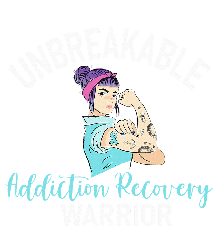 Unbreakable Addiction Recovery Warrior Aa Sober Gifts Women USA-Made Snowflake Beanie