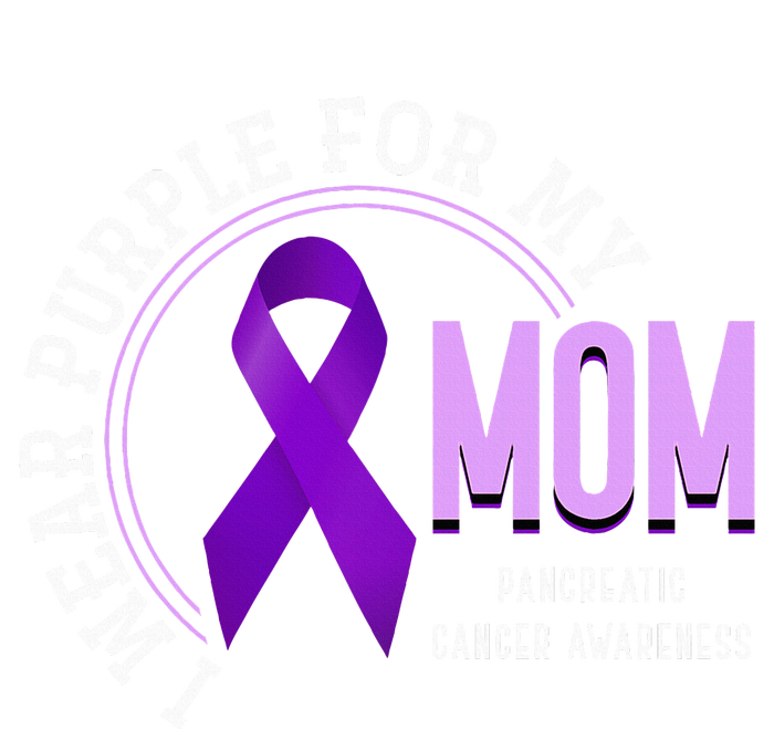 I Wear Purple For My Mom Pancreatic Cancer Awareness Toddler Long Sleeve Shirt