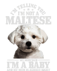 Maltese Mom Said IM A Baby Funny Maltese Dog Pom Pom 12in Knit Beanie