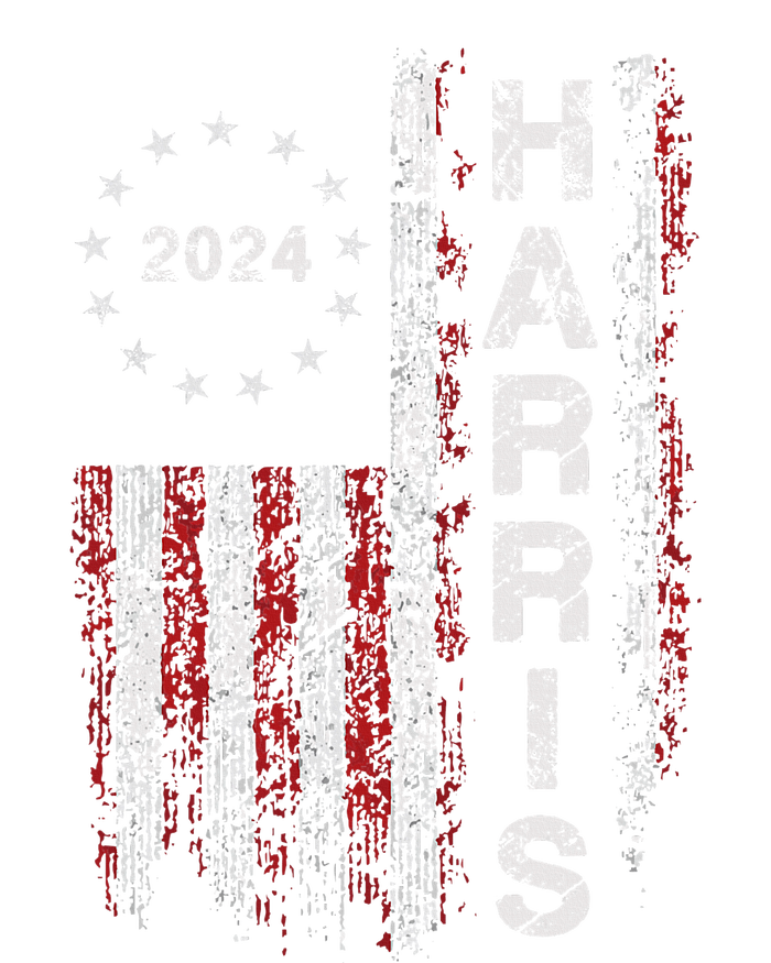 Kamala Harris 2024 For President Campaign Us Flag Vintage Women's Knotted Racerback Tank