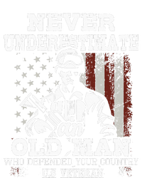 Never Underestimate An Old Man Patriotic Us Veteran Flag T-Shirt