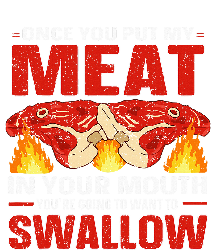 Once You Put Meat In Your Mouth You're Going Want To Swallow Performance Long Sleeve Polo