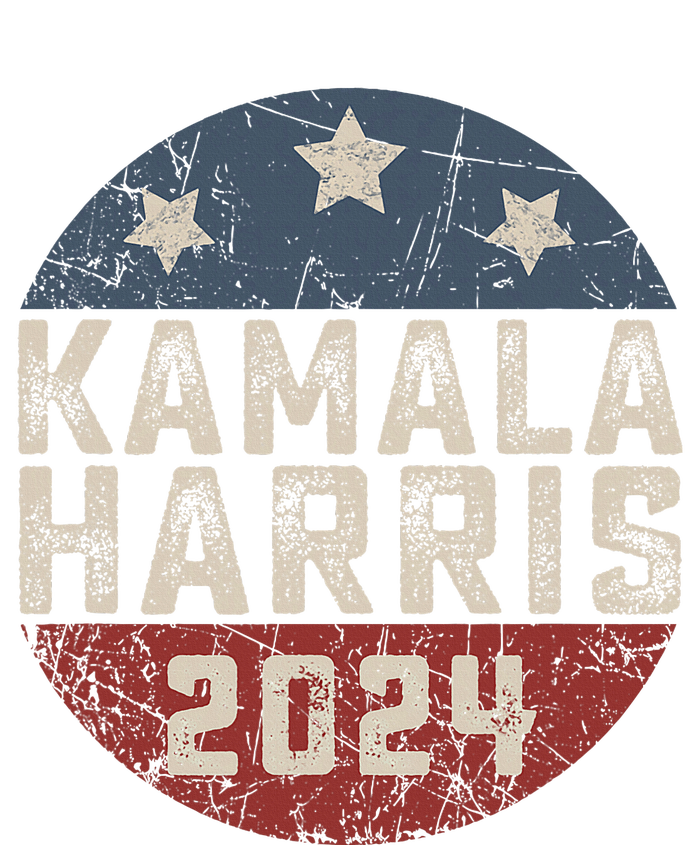 Kamala Harris 2024 For President Retro Button Election Bella+Canvas Jersey Crop Tee