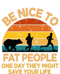 Be Nice To Fat People Might Save Life Funny Camper Vintage Mesh Reversible Basketball Jersey Tank