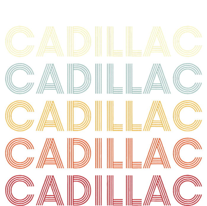 C.A.D..I.L.L.A.C Michigan Mi Retro Vintage Text T-Shirt