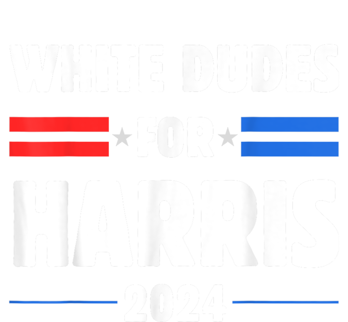 White Dudes For President Harris 2024 High Crown Mesh Back Trucker Hat