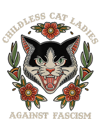 Childless Cat Ladies Against Fascism Flowers T-Shirt