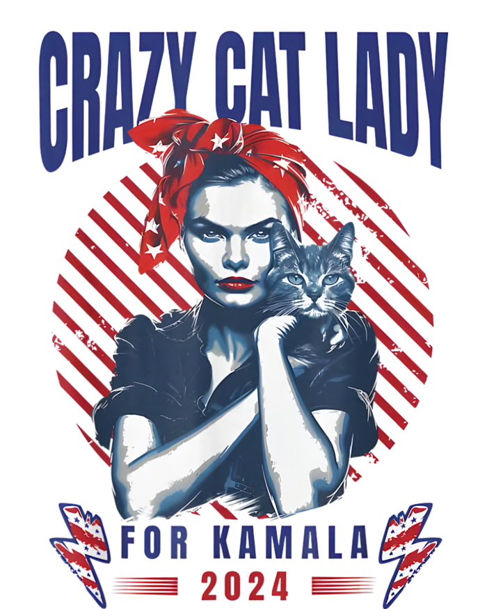 Crazy Cat Lady For Kamala 2024 T-Shirt