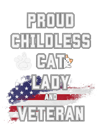 Proud Childless Cat Lady And Veteran T-Shirt