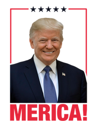 Merica! President Donald Trump Presidential Portrait Meme Cute Gift Short Acrylic Beanie