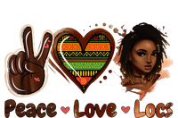 Peace Love Locs Black Women Melanin Dreadlocks Afro Hair Women's Perfect Tri Tunic Long Sleeve Shirt