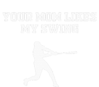 Your Mom Likes My Swing Baseball Funny Gift Drip Rizz Pom Pom 12in Knit Beanie