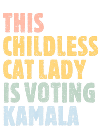 Vintage Retro This Childless Cat Lady Is Voting Kamala Harris 2024 Dry Zone Grid Polo