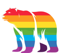 Retro Polar Bear Rainbow Lgbt Pride Lesbian Lgbt Funny Gift Tall Hoodie