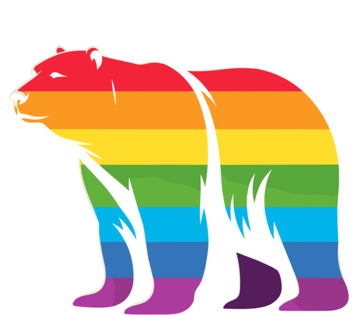 Retro Polar Bear Rainbow Lgbt Pride Lesbian Lgbt Funny Gift Tall Hoodie