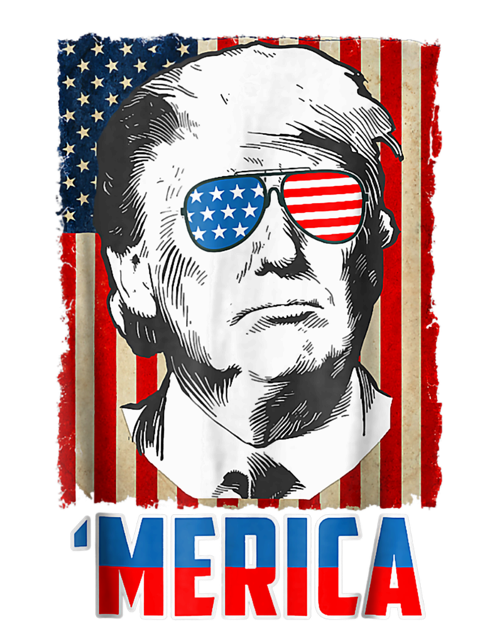 American Flag Donald Trump Merica 4th Of July Graphic Gift T-Shirt