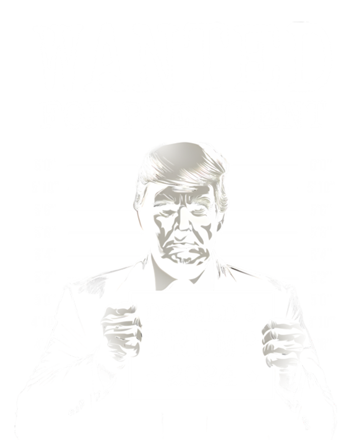 Wanted For President 2024 Donald Trump Great Gift Ceramic Bell Ornament