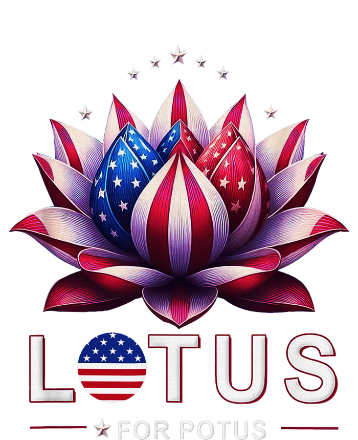 Lotus For Potus Kamala Harris 2024 Women's Knotted Racerback Tank