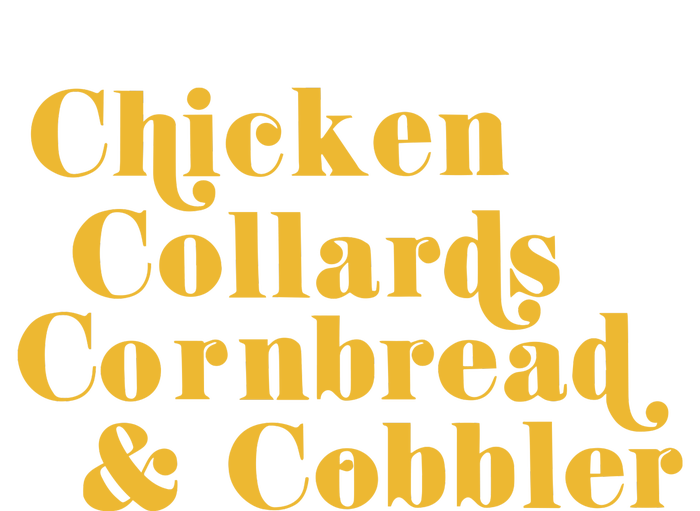 Samuelljackson Chicken Collards Cornbread & Cobbler Grommeted Golf Towel